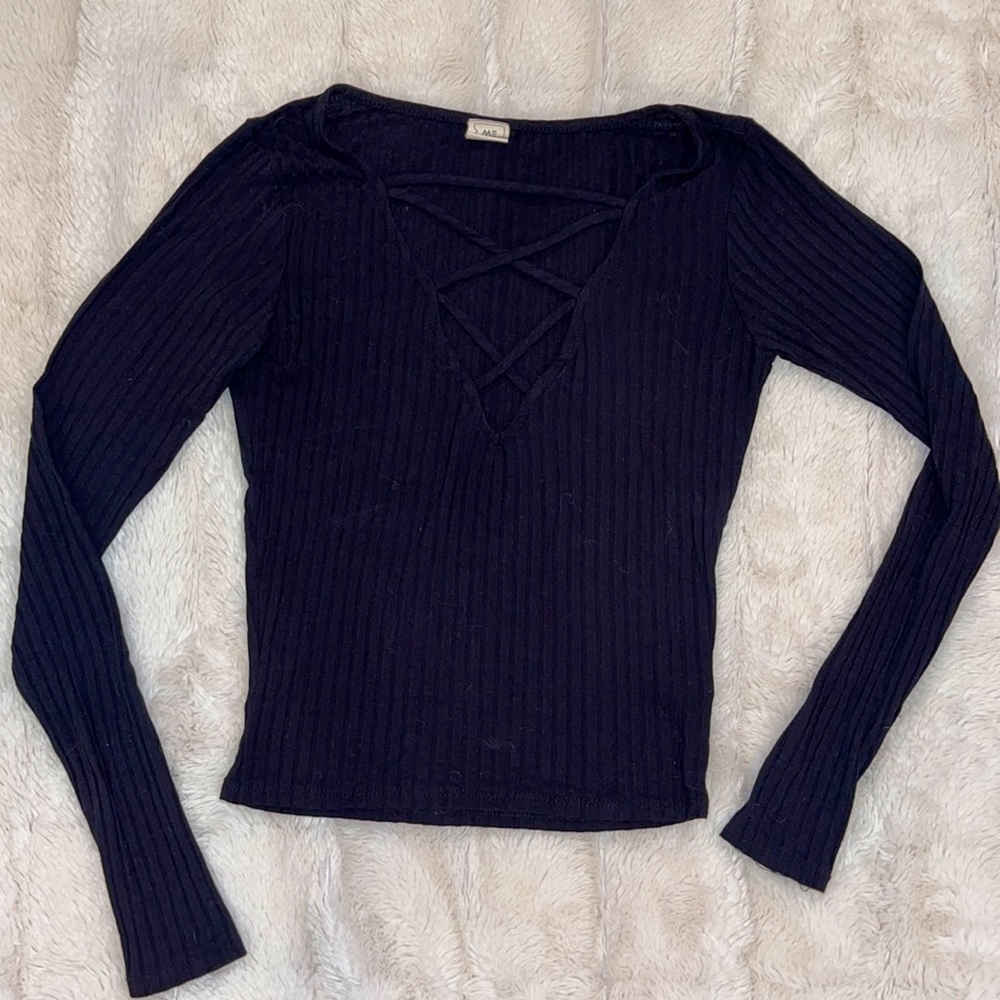 Long sleeve crop top
